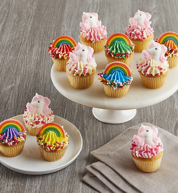Little Whisk Mini Rainbow & Unicorn Cupcakes 